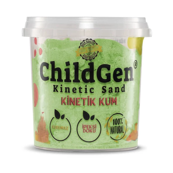 ChildGen Doğal Kinetik Kum 500 gr Yeşil