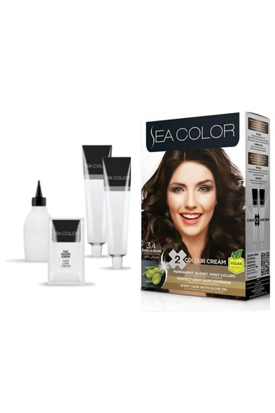 Sea Color Koyu Kestane Saç Boyası 3/4 - Resim 2