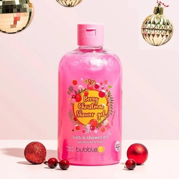 Bubble T Berry Christmas Bath & Shower Gel 500 ml Duş Jeli - 2
