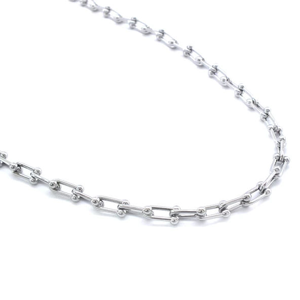 Çelik Zincir Kolye 316L Tiffany Model 5 MM ZN-309 - Resim 4
