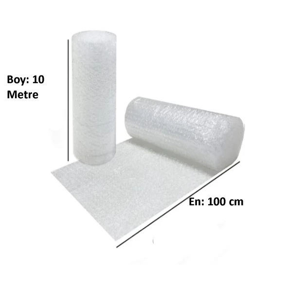 Balonlu Naylon Sargı  100 cm En 10 Metre Boyunda Havalı Eşya Koruma Ambalaj Pat Pat - 2