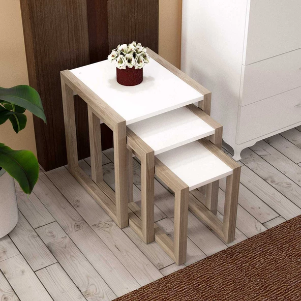 MODİLAYN Hülya Zigon Sehpa Takımı High Gloss -CORDOBA - 2