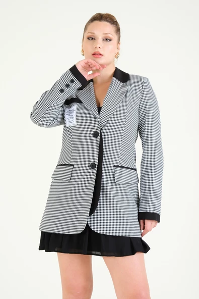 Kadın Pötikare Ceket Siyah - 2