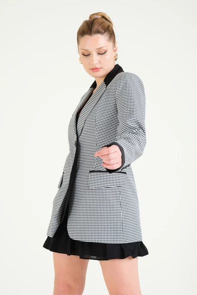 Kadın Pötikare Ceket Siyah - 4