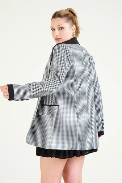 Kadın Pötikare Ceket Siyah - 5