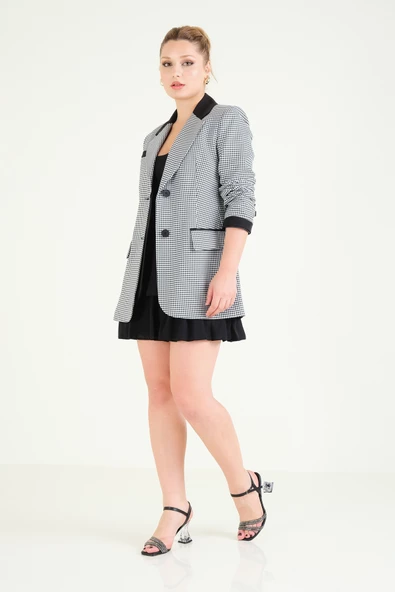 Kadın Pötikare Ceket Siyah - 6