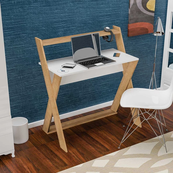 MODİLAYN Çalışma- Laptop- Dresuar- Bilgisayar Masası EVEREST-BEYAZ - 2