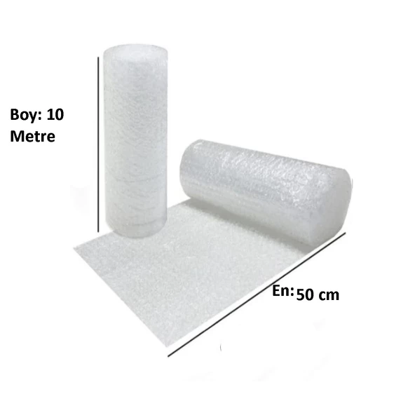 Balonlu Naylon Sargı 50 cm En 10 Metre Boyunda Havalı Eşya Koruma Ambalaj Pat Pat - 2