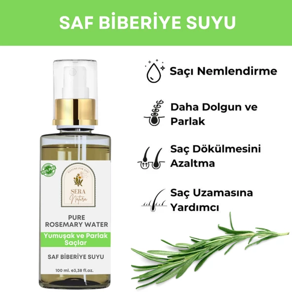 Saf Biberiye Suyu Saç Bakım Toniği 100 ml. %100 Saf - 2
