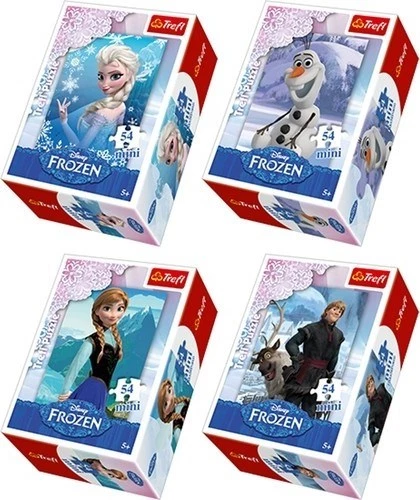 Trefl Frozen Karlar Ülkesi Mini Puzzle 54 Parçalı 4'lü Set Frozen Yapboz