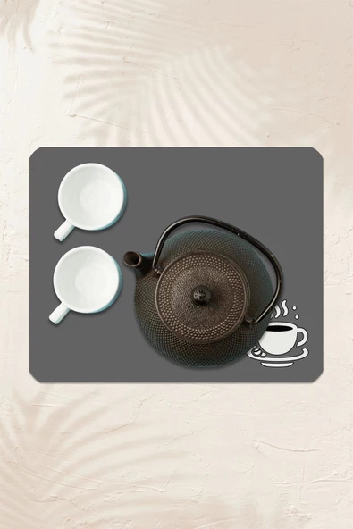 Valerine Life Kahve Makinesi Matı Su Geçirmez Kaymaz Yıkanabilir Çaycı, Çay Espresso Makinesi Pad 35x45cm 27240111 - 3