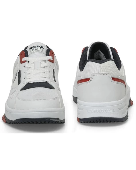 U.s. Polo Assn. Mysterio 4Fx Erkek Beyaz-Lacivert-Kırmızı Sneaker Ayakkabı - 5