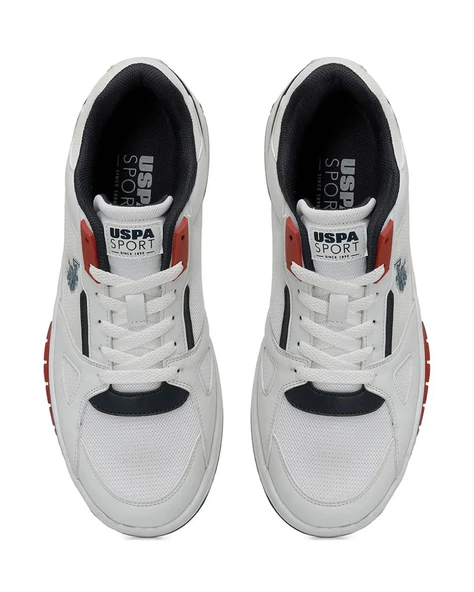 U.s. Polo Assn. Mysterio 4Fx Erkek Beyaz-Lacivert-Kırmızı Sneaker Ayakkabı - 6