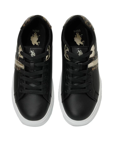 U.s. Polo Assn. Lesli 4FX Kadın Siyah Sneaker Ayakkabı - 6