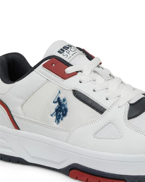 U.s. Polo Assn. Mysterio 4Fx Erkek Beyaz-Lacivert-Kırmızı Sneaker Ayakkabı - 7