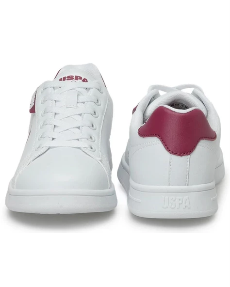 U.s. Polo Assn. Costa Wmn 4Fx Kadın Beyaz-Bordo Sneaker Ayakkabı - Resim 5