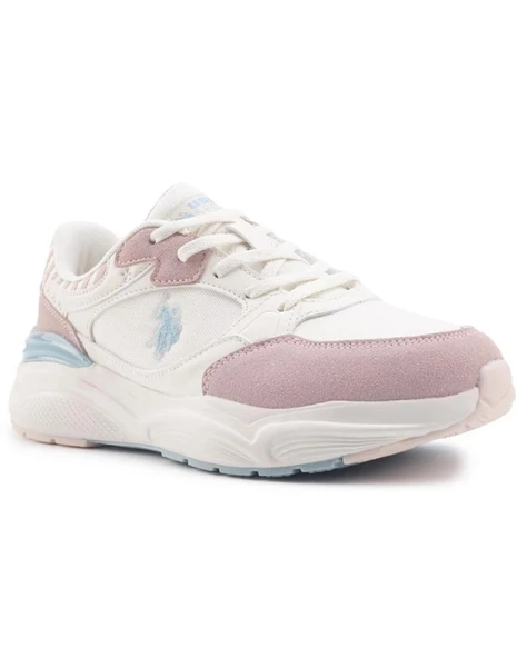 U.s. Polo Assn. Blossom 4Fx Kadın Bej-Pudra-Mavi Sneaker Ayakkabı - Resim 2