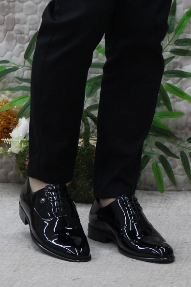 Pierre Cardin 70PC20 Siyah Rugan Damat Ayakkabısı Takım Ayakkabısı Erkek Klasik Ayakkabı - Resim 2