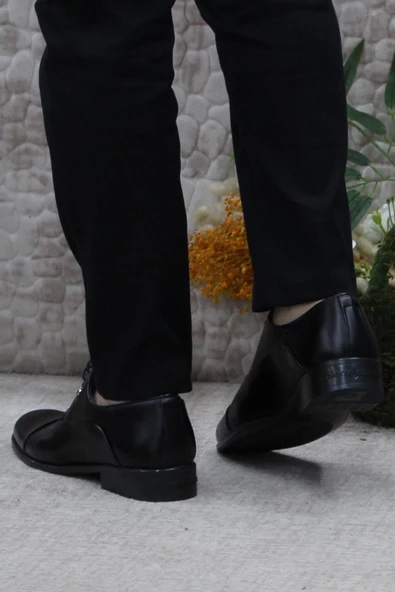 Pierre Cardin 70PC20 Siyah Açma Damat Ayakkabısı Takım Ayakkabısı Erkek Klasik Ayakkabı - Resim 4