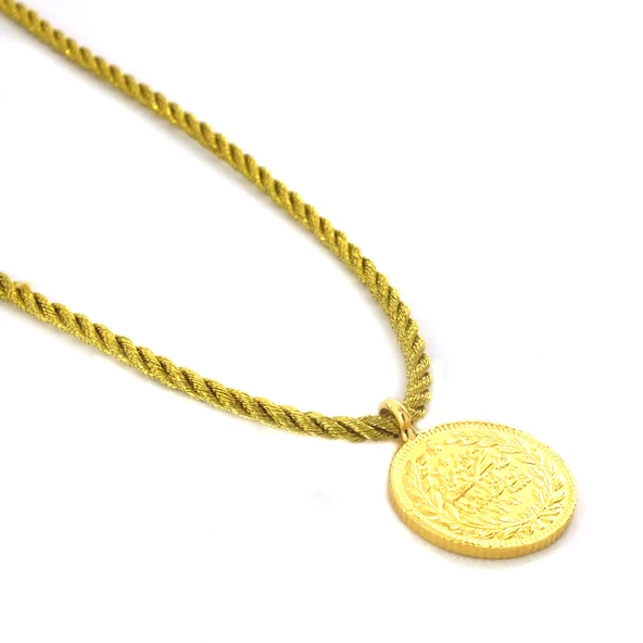 Altın Kaplama İmitasyon 2,5' luk Reşat Altın İpli Kolye KLY - 615 - Resim 5