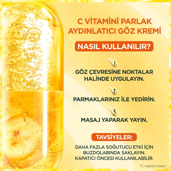 Garnier C Vitamini Parlak Aydınlatıcı Göz Kremi - 5