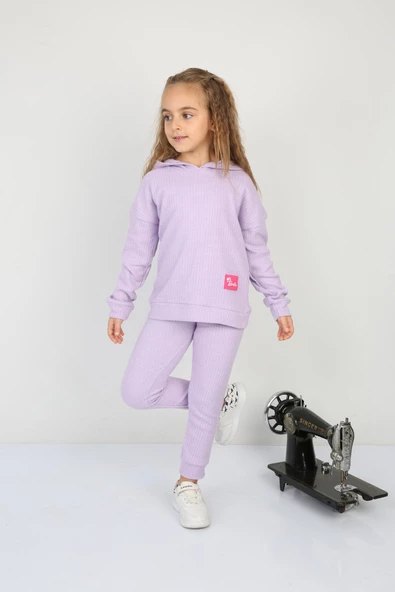 Oversize Kapüşonlu Arma Detaylı Alt Üst Takım (dI3AxG6rDwUIy) - 5