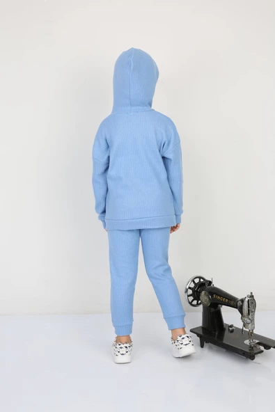 Oversize Kapüşonlu Arma Detaylı Alt Üst Takım (dI3AxG6rDwUIy) - 3