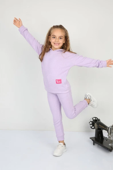Oversize Kapüşonlu Arma Detaylı Alt Üst Takım (dI3AxG6rDwUIy) - 9