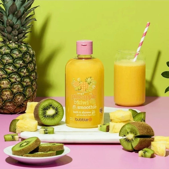 Bubble T Tangy Pineapple Kivi Smoothie Bath & Shower Gel 500 ml Duş Jeli - 2