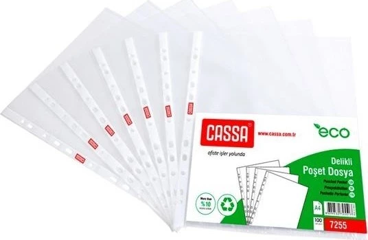 Cassa Poşet Dosya Eco 30 Mikron 100'Lü 10 Paket ( 1000 Adet ) - 2