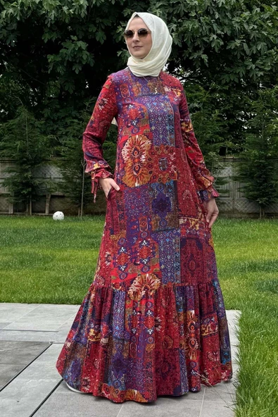 Nehir Elbise Kırmızı - 5
