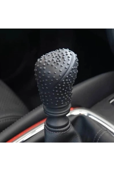 Siyah Masajlı Vites Topuzu Kılıfı Silikon Vites Topuzu - 3