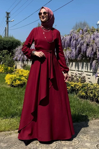 Dilek Bordo Elbise - 2