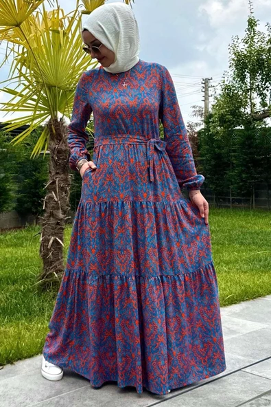 Betül Turuncu Elbise - 3