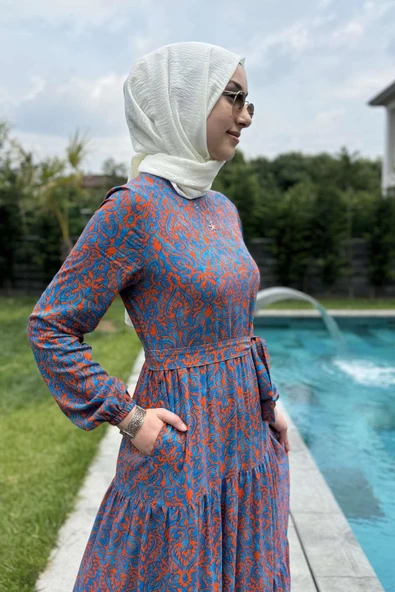 Betül Turuncu Elbise - 2