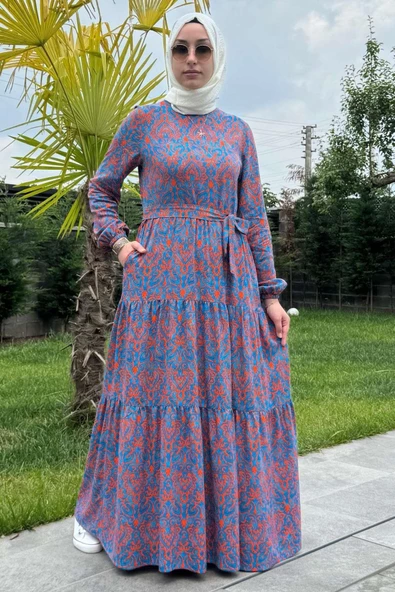 Betül Turuncu Elbise - 5