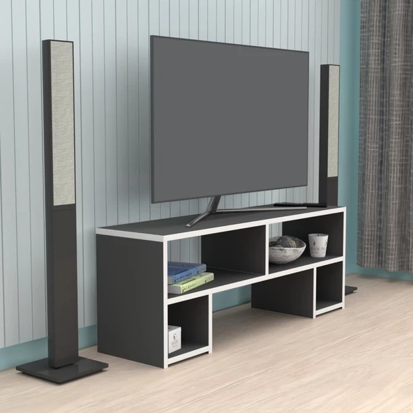 Kenzlife televizyon sehpası abudabi gri 040*080*30 tv ünitesi