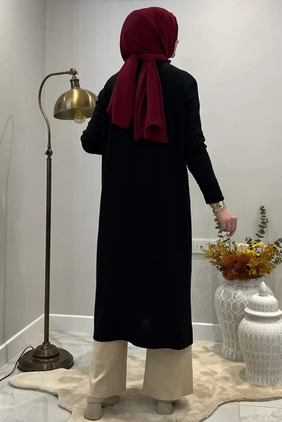 Manolya Siyah Triko Hırka - 10