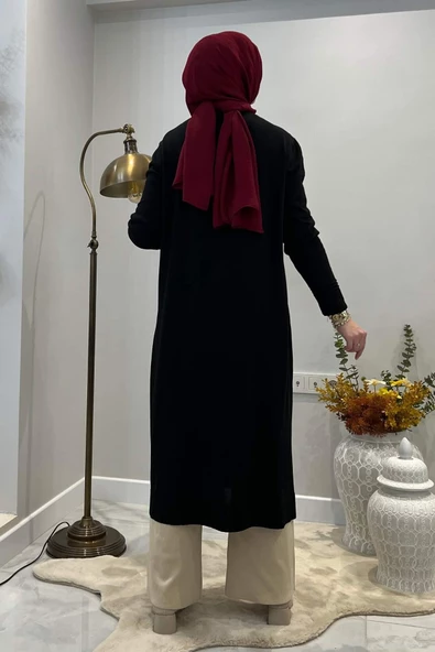 Manolya Siyah Triko Hırka - 11