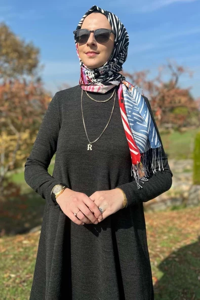 Işıl Pantolonlu Triko Takım Antrasit - 2