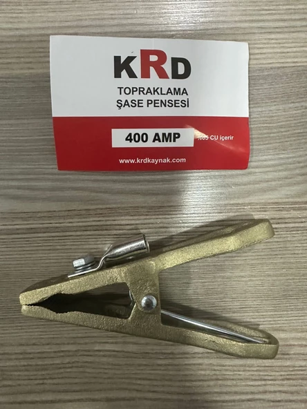 KRD Kaynak Şase Pensesi Pirinç Topraklama  Yaylı 400 Amper - 2