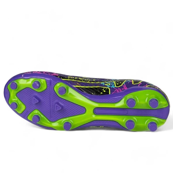 La Liga Erkek 565 Bilekli Mor Sarı Desen Krampon - 4