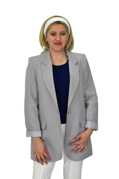 Kadın Ayrobin Tek Dügmeli Ceket BGL-ST03726 ürün görseli