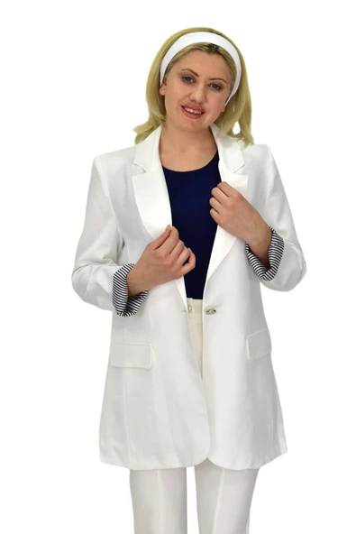 Kadın Ayrobin Tek Dügmeli Ceket BGL-ST03726 - Resim 10