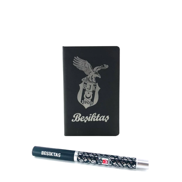 Beşiktaş Orijinal Lisanslı Kalem Termo Deri Defter Vip Set Ahşap Kutulu - 5