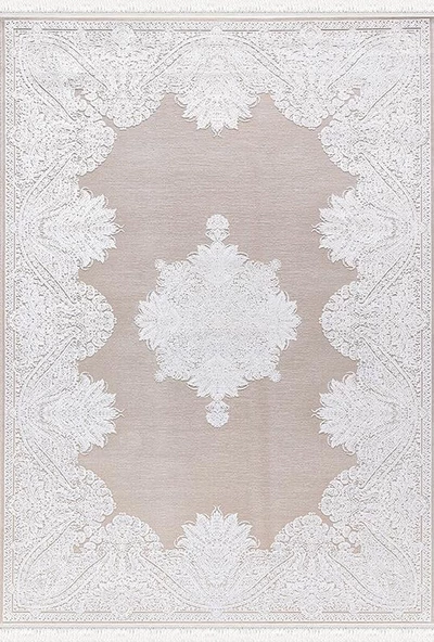 Kreasyon Halı Nakış Koleksiyonu NK004 Bej Bej 100 x 200 cm