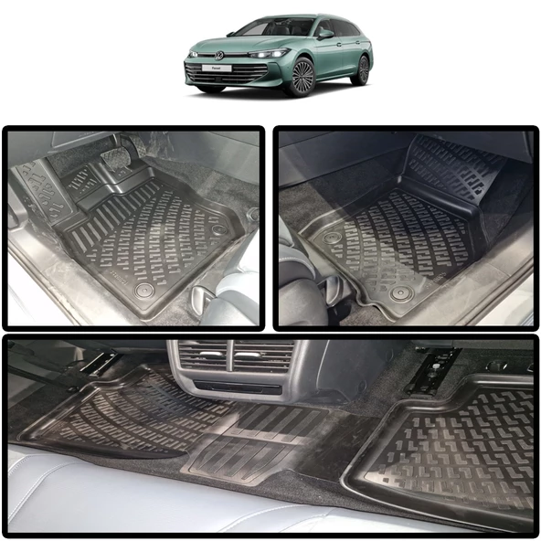 Rizline Volkswagen Passat B9 2024 ve Sonrası 3D Havuzlu Paspas ürün görseli