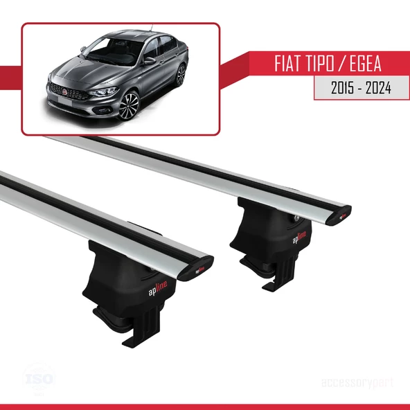 Fiat Egea Tipo 2015 ve Sonrası ile uyumlu ACE-4 Ara Atkı Tavan Barı GRİ - 3