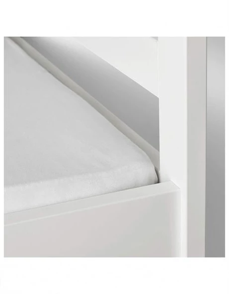2 Adet 40 x 80 + 10 cm Anne Yanı Lastikli Penye Kumaş Bebek Çarşafı - 3