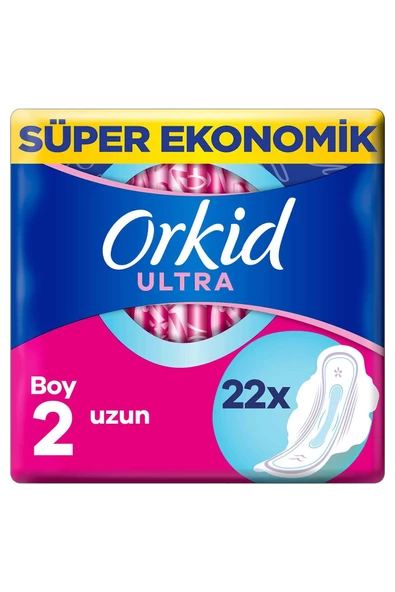 Orkid Ultra Ekstra Hijyenik Ped Uzun 22 Adet Süper Ekonomik Paket